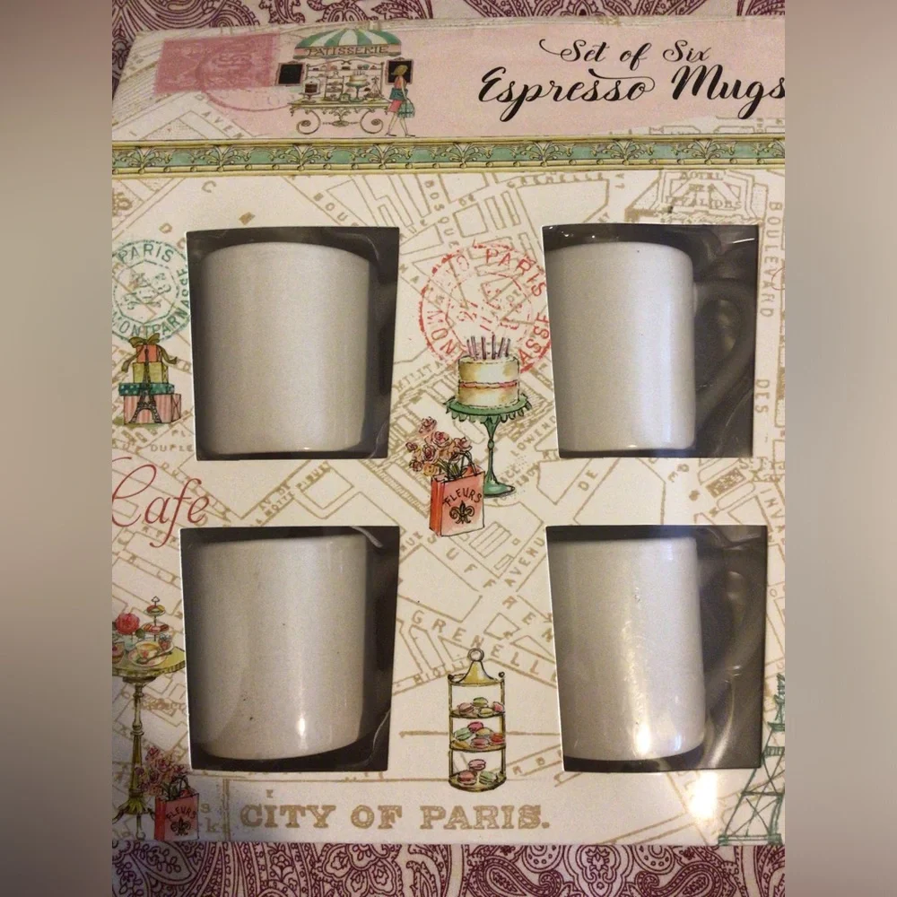 Kathryn White Demitasse Espresso Mug Gift Set